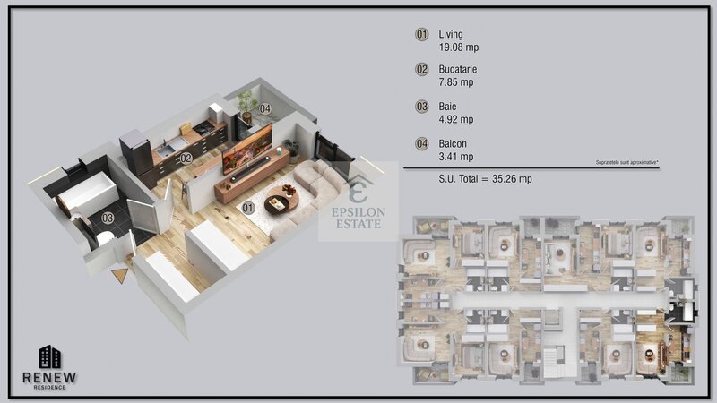 Militari Garsoniera in zona Militari Residence finalizare aprilie 2026